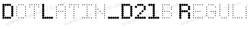 DotLatin_D21b Regular字体转换
